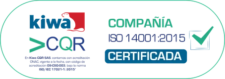Sello Kiwa: compañía certificada en ISO 14001:2015