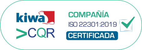 Sello Kiwa: compañía certificada en ISO 22301:2019