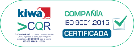 Sello Kiwa: compañía certificada en ISO 9001:2015
